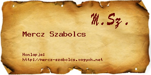 Mercz Szabolcs névjegykártya